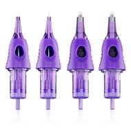 TUFFKING Tattoo Cartridge Needles Disposable Sterilized Purple Needle Cartridge Tattoo Round Liner R