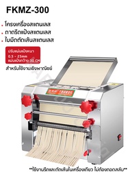 เครื่องรีดแป้งไฟฟ้า เครื่องตัดเส้น แบบเส้นแบน หัวตัดสแตนเลส รุ่น FKMZ-300 ปรับความหนาได้ 3/9 MM (รีด