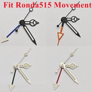 RICHUS Ronda515 GMT Watch Hands Silver Black Watch Hands Blue Green Luminous Fit Ronda 515 Quartz Mo