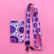 'CW above Mandala Style ID Credit Bank Card Holder Students Bus Card Case Lanyard Child Visit Door Identity Badge. Cards Cover