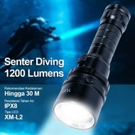 YUPARD Senter Selam LED Diving Flashlight Waterproof L2 1200 Lumens Super Terang