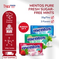 [Bundle of 9] Mentos Pure Fresh Sugar-Free Mints Candy 35g - Peppermint / Strawberry Mint / Spearmin