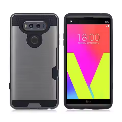 Brushed Back Cover 2 in 1 Case for LG V50 ThinQ Armor Rugged Silicone Rubber Fundas Carcasas Fundas