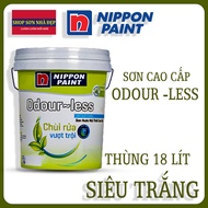 (HCM) Sơn nước trong nhà cao cấp Nippon Lau Chui vượt trội Siêu trắng thùng 18 Lít