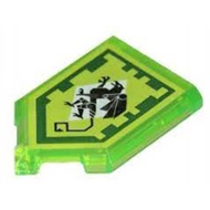 Lego 22385pb101 Tile Modified 2 x 3 Pentagonal with Nexo Power Shield