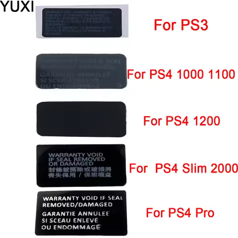 YUXI 5pcs For PS3 Slim/ PS4 slim 2000 /1000 1100/1200/pro console Label Sticker Housing Shell Sticke
