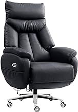 Luxury Boss Chair - Executive Chairs,High-end Managerial Seat with Electric Foldable Footrest,Comfortable Ergonomic Office Chair,Adjustable Lifting Swivel Computer Chair/1670 (Color : Black, Size :