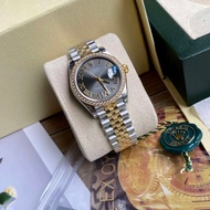GS Rolex Oyster Perpetual Lady Datejust 31mm Two-Tone Women's Watch with Grey Dial & Diamond Indexes