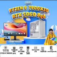 SETCOM + MONITOR/ BONMECOM2 คอมประกอบ / NEW RTX 5060 8GB / AMD AM5 RYZEN 9 7900X3D / Case เลือกแบบไ
