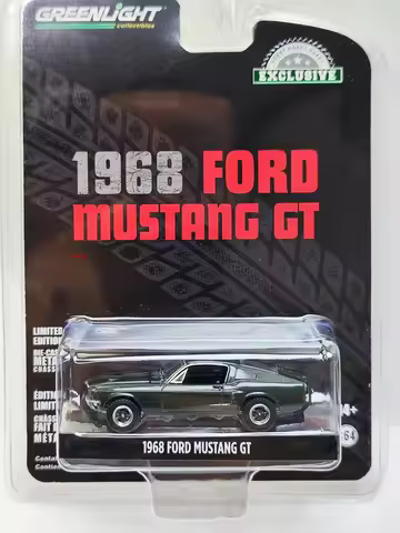 Greenlight 1:64 1968 Ford Mustang GT Fastback Alloy vacuum formed car model high-end feeling childre