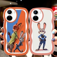 S-43 Zootopia Casing for VIVO Y22s Y02t Y02s Y02 Y22 Y35 Y16 Y75 5G transparent TPU