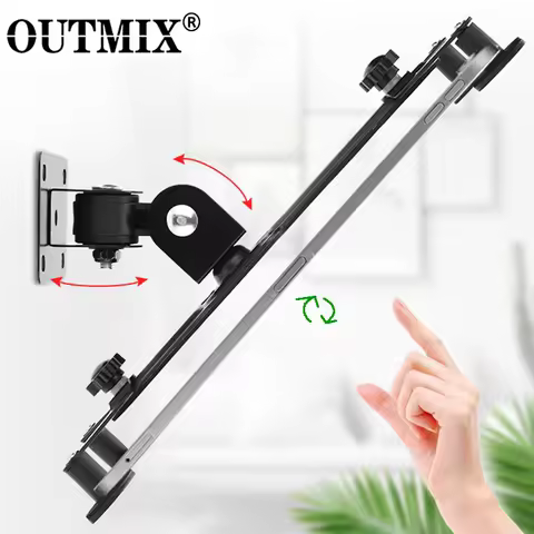 360° Rotation Wall Mount Tablet Holder Aluminum Alloy Wall Hang Bracket Stand for iPhone iPad Xiaomi