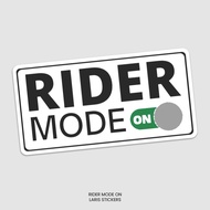 Sticker Rider mode on