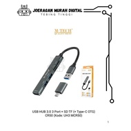 CR50 M-Tech USB Hub 5 in 1 (+ type-C OTG) 3 USB ports + SD TF Card
