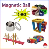 【SG Seller】216PCS 5mm Magnetic Ball Stress Relief Toy Colorful Bucky Ball Rubik Cube Montessori Toys