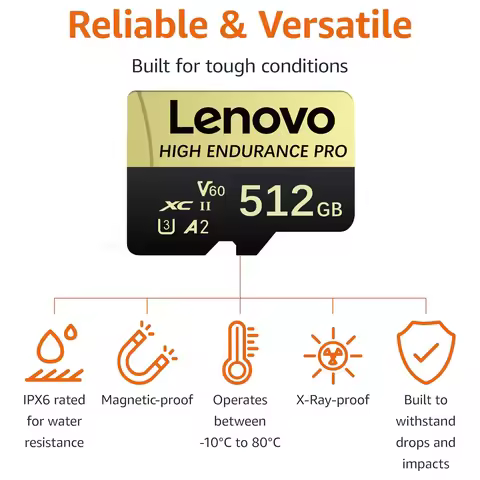 1TB Lenovo High Speed Cartao De Memoria 128GB U3 V60 Micro TF SD Card 512GB 256GB 64GB Mini SD For N
