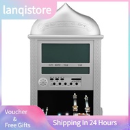 Lanqistore Alarm Clock Muslim Islamic Prayer Praying Azan Athan Wall Silver with Pen  Table