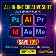 🔥All in one 2026🔥 Adobe Photoshop Illustrator inDesign Premiere Lightroom Classic Animate Media Enco