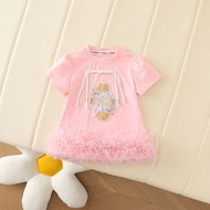 Girl Baby Chinese Style Fashionable Western Style Children Chinese Style Hem Lace Skirt Children Ski