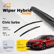 HONDA Frameless Car Wiper Civic Turbo Rubber Glass Silicon Hybrid