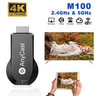 M100 Ro 2.4G/5G 4K Miracast ไร้สาย DLNA Airplay Anycast Wifi จอรับสัญญาณภาพ Dongle เกื้อหนุนหน้าต่าง