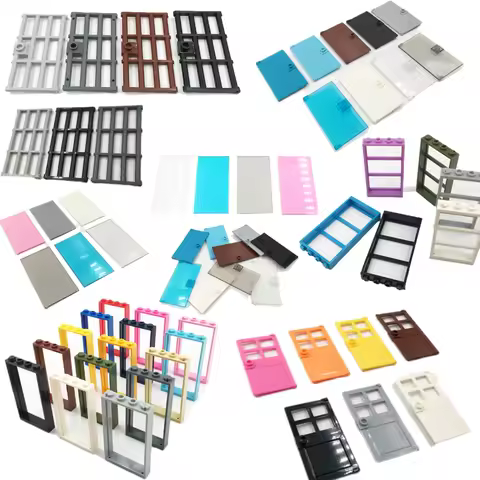 1x4x6 door frame smart windows 10pcs 60596 60616 60803 57894 60623 60621 92589 MOC parts house build