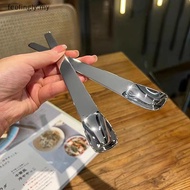 [T&B] 1pcs Flat Coffee Spoon Stainless Steel Coffee Stirrers Tea Spoons Ice Cream Cake Dessert Spoon