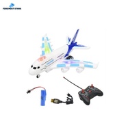 【Ready Stock】 A380 Airbus Toys RC Airplane with Music Lights Large Electric-Remote-Control-Airplane 