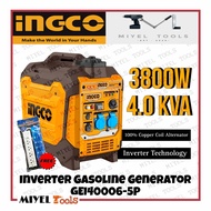 INGCO Inverter Gasoline Generator Silent Type 3800w 4.0KVA GEI40006-5P with FREE Extension