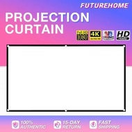 100 - inch projector screen FINTEXPRO 8K Portable Folding Anti-glare Projector Screen
