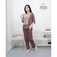 Oneset Babydoll Pajamas REGULAR - 7 Hands/8 Zoya Knit Long Pants | Forever Sweet HS-129-141