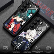 HP INFINIX HOT 50 5G SuperCase Motif Phone Case [ BLK ] Latest Casing Softcase Hardcase glossy glass