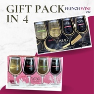 WIAG Wine in A Glass 187ml - Gift Pack of 4 - Red Wine - White Wine