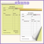 OKONO Duplicate Invoice Book, Tear- Signature Line Invoice Receipt Book, Portable Compact Lightweigh