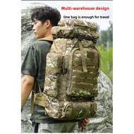 80L Oxford Cloth Outdoor Backpack Camouflage Hiking Tactical Backpack Hiking Bag Men's Camping Trave