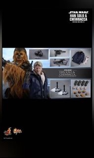 hottoys mms376 star wars han solo chewbacca set