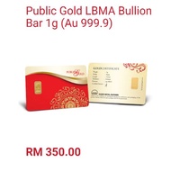 Gold Bar 1g 999.9 public gold