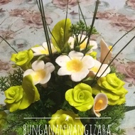 Bunga Sabun hiasan , gubahan , bunga telur / pahar dan gift