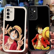 XI40 One Piece Luffy Casing for Samsung Galaxy A36 A56 S25 Ultra A26 5G Black White