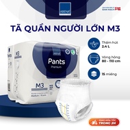 Abena Pants Premium M3 Adult Diapers Pack Of 15 Absorbent Pads 2,400Ml - Imported Denmark