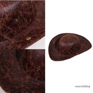 searchddsg PU Leather Pirate Hat Colonial Tricorn Hat Steampunk Pirate Hat for Party