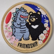 Taiwan-Japan Friendship Patch | Velcro | 9cm x 9cm | Embroidered | Made In Taiwan | Free SingPost Sh