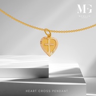 Merlin Goldsmith 22K 916 Gold Heart Cross Pendant