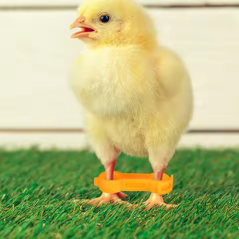 15Pcs Chick Leg Correction Brace PVC Poultry Splay Leg Support Bands for Healthy Growth Bird Hobble 