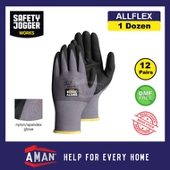 SAFETY JOGGER Allflex Nylon Spandex High Quality Industrial Protective Hand Glove Safety Gloves Sarung Tangan 手套 1 Dozen