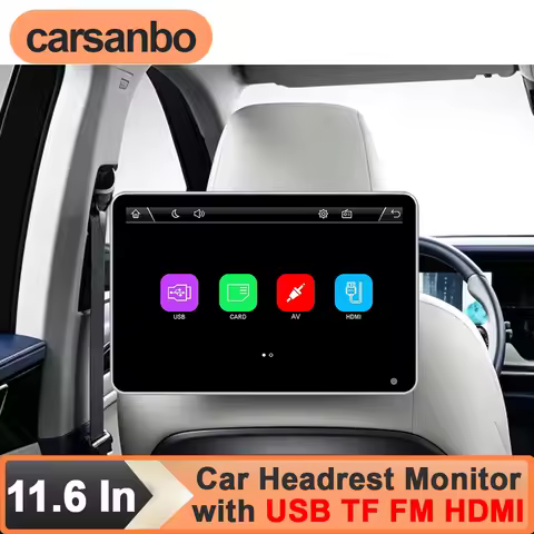 Carsanbo HD 11.6 Inch Car Headrest Monitor Touch Screen MP5 Player Rear Seat Screen with USB TF FM H