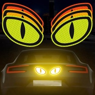 2pcs Car Reflective Safety Warning Tape Cat Eyes Pattern Night Driving Safety Decals for Auto Truck Motorcycle Reflector Sticker