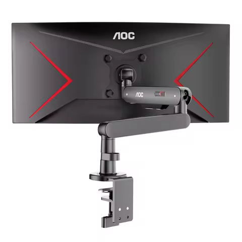 AOC AM406PLUS Premium Aluminum Single Monitor Mount Ultra Low Height Setting Monitor Arm for17-34"Of