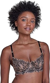 Women Entice Balconette Bra (Black/Nylon, 30DD)