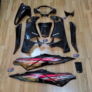 ชุดสี wave125 S บังลม 13ชิ้น สีดำล้วน ติดลายSปี2007ดำ